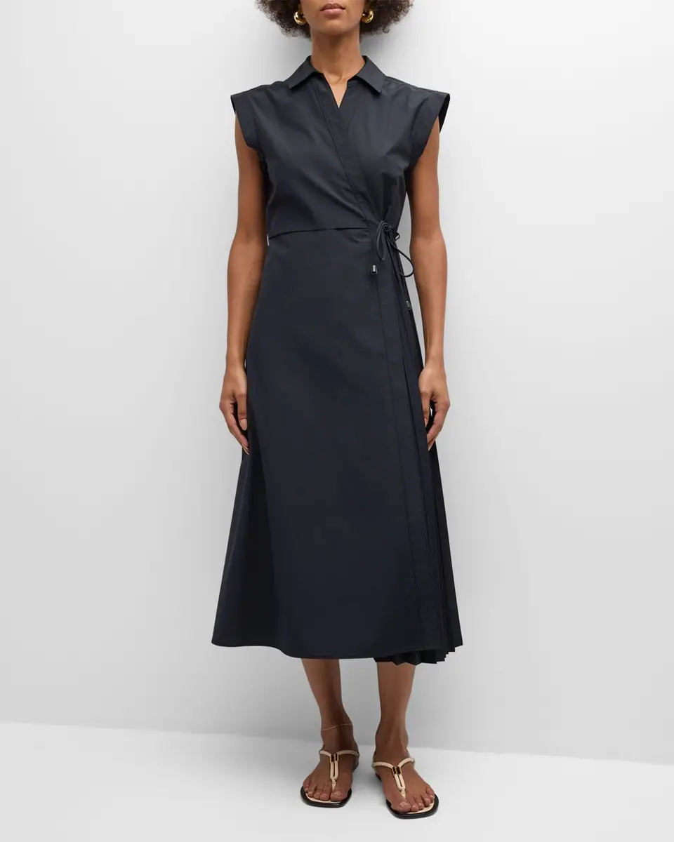 TANYA TAYLOR Shivon Cap-Sleeve Midi Wrap Dress | Thumbnail 2 TANYA TAYLOR Shivon Cap-Sleeve Midi Wrap Dress | Thumbnail 2