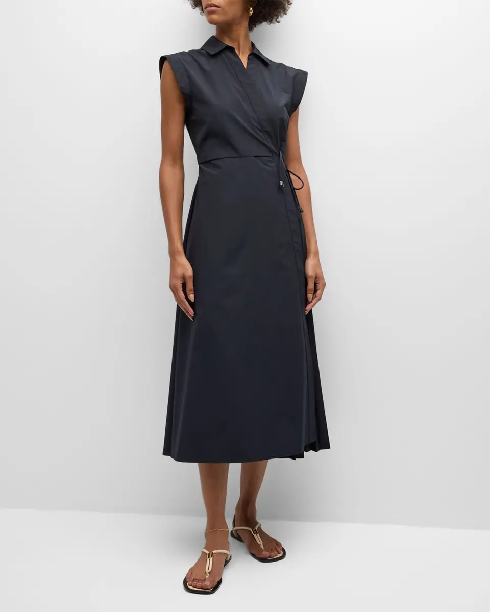 TANYA TAYLOR Shivon Cap-Sleeve Midi Wrap Dress | Thumbnail 3 TANYA TAYLOR Shivon Cap-Sleeve Midi Wrap Dress | Thumbnail 3
