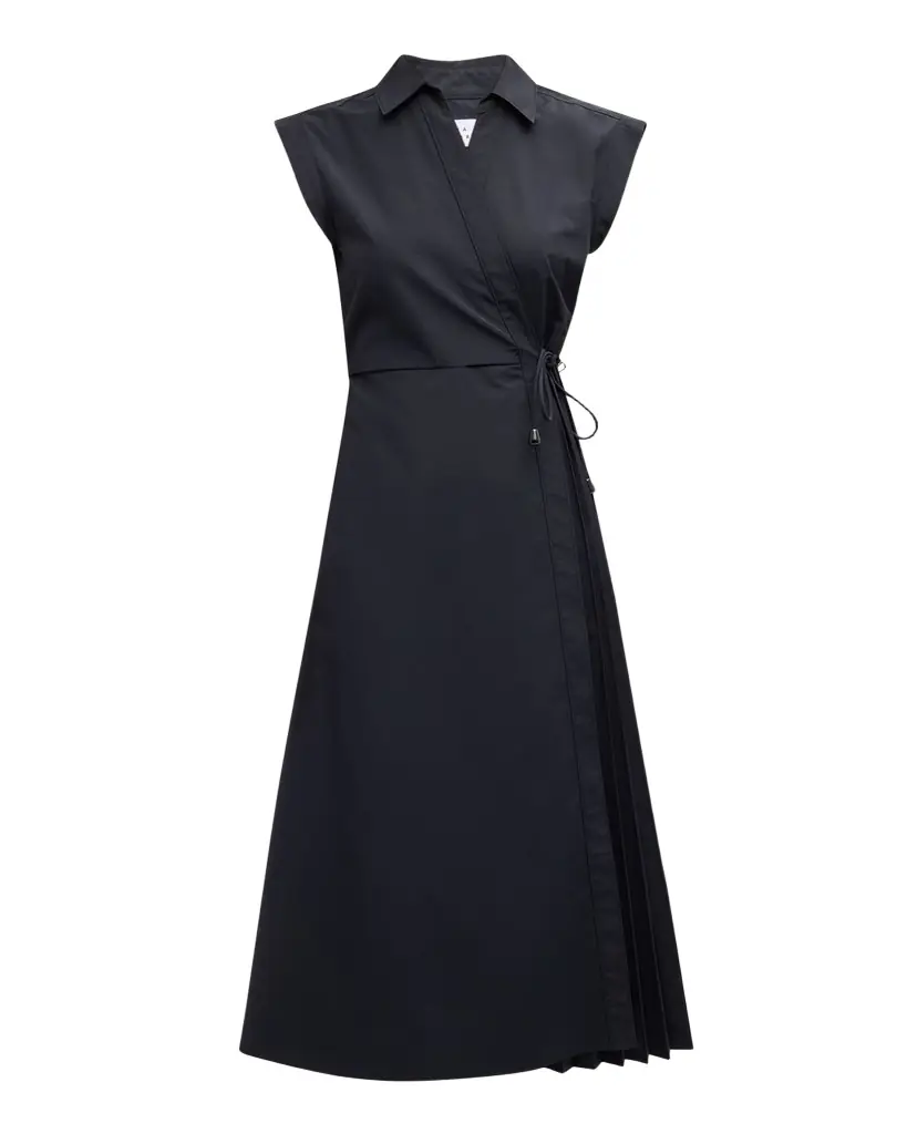 TANYA TAYLOR Shivon Cap-Sleeve Midi Wrap Dress
