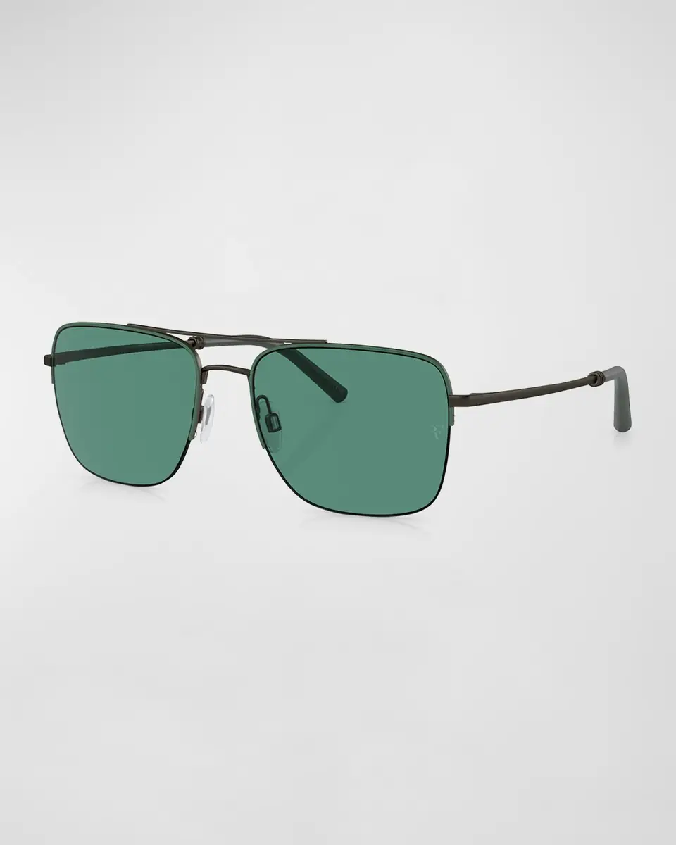 Oliver Peoples x Federer Men's R-2 Metal Aviator Sunglasses | Thumbnail 2 Oliver Peoples x Federer Men's R-2 Metal Aviator Sunglasses | Thumbnail 2
