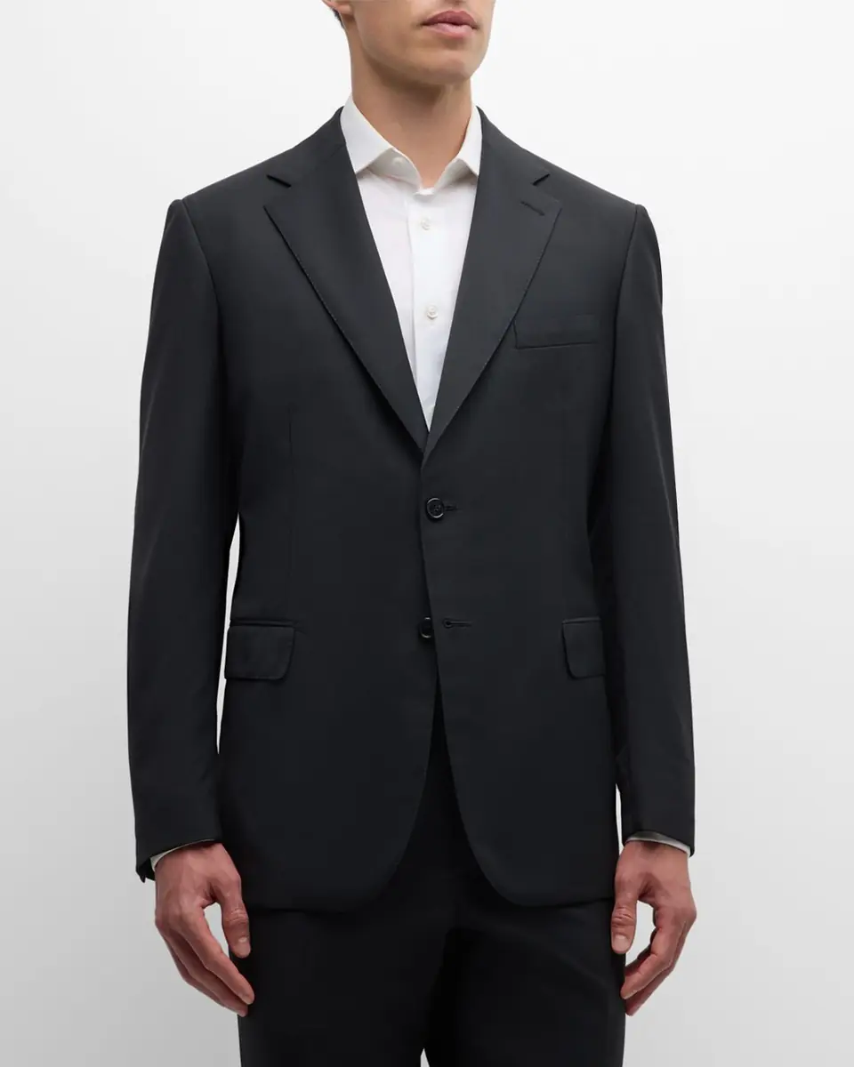 Brioni Men's Tonal Stripe Stretch Wool Suit | Thumbnail 4