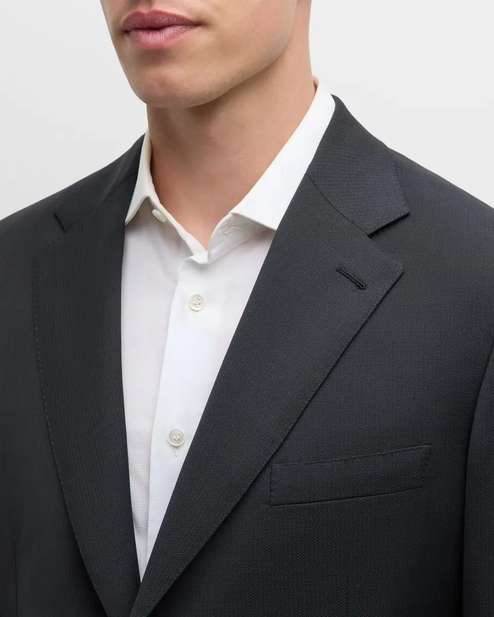 Brioni Men's Tonal Stripe Stretch Wool Suit | Thumbnail 6