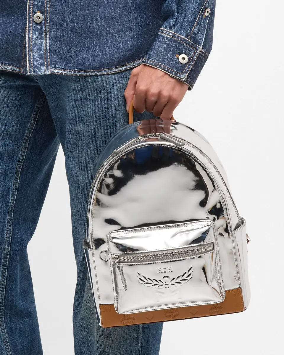 MCM Men's Stark Small Leather Backpack | Thumbnail 4