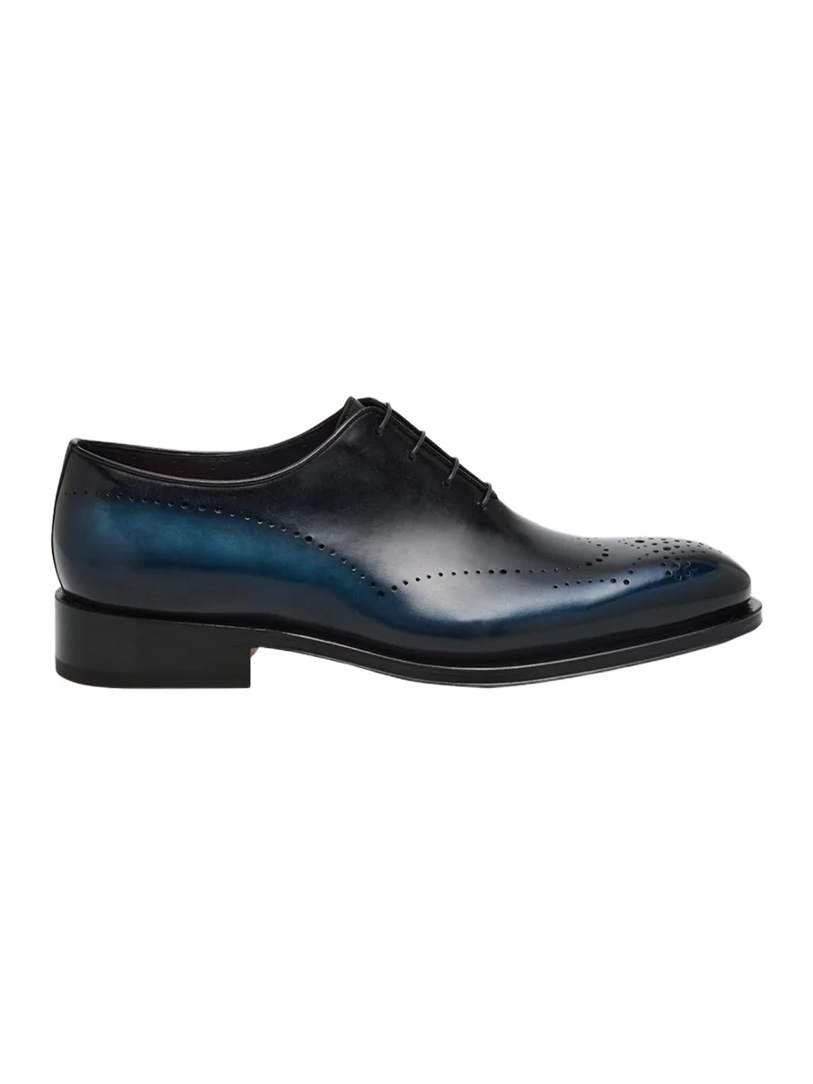 Santoni Men's Kaj Bicolor Brogue Leather Oxfords