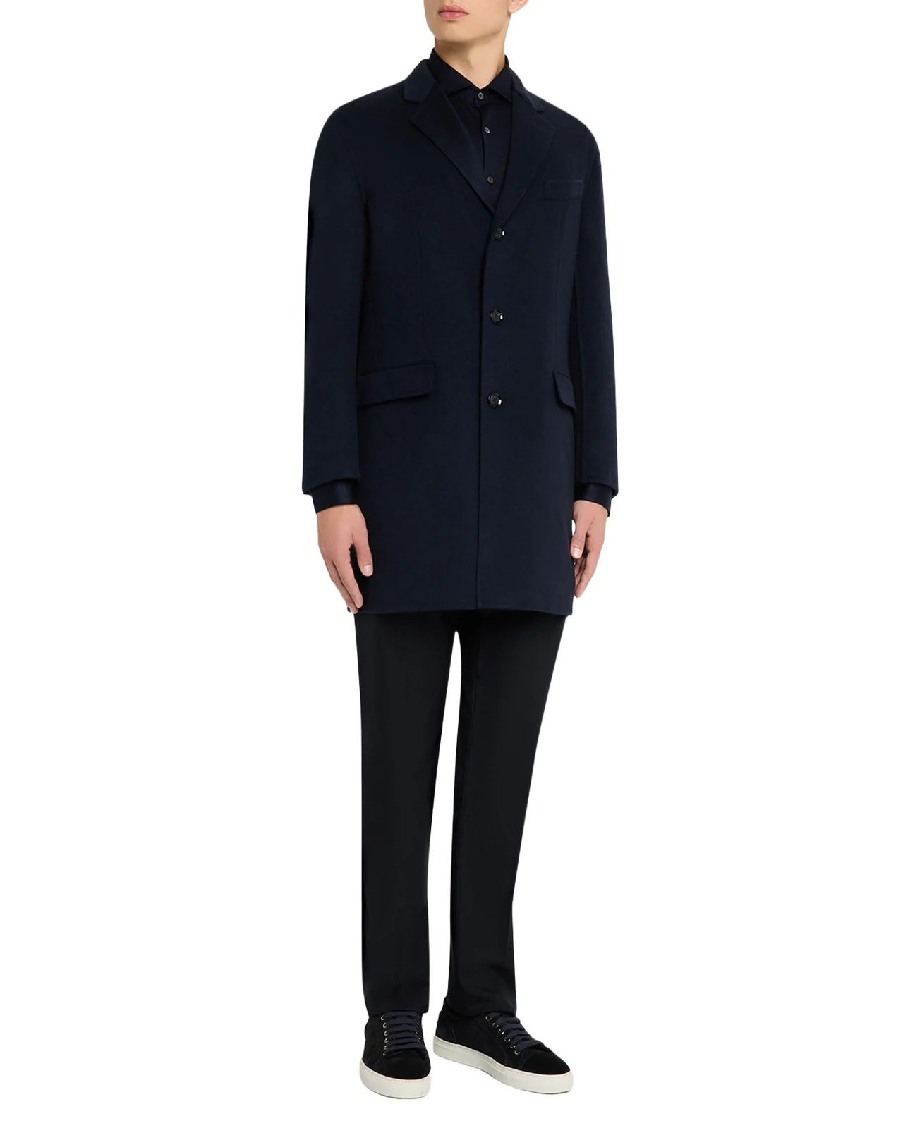 Brioni Men's Wool and Cashmere Double-Face Top Coat