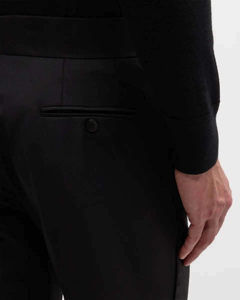 Emporio Armani Men's Wool Tuxedo Trousers | Thumbnail 7 Emporio Armani Men's Wool Tuxedo Trousers | Thumbnail 7
