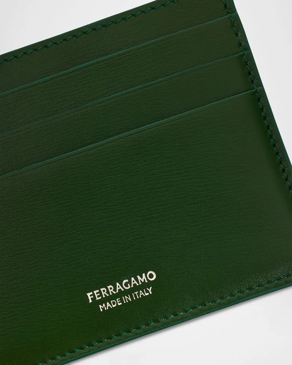 Ferragamo Men's Florence Leather Card Case | Thumbnail 4