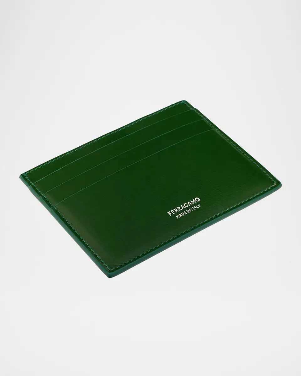 Ferragamo Men's Florence Leather Card Case | Thumbnail 5