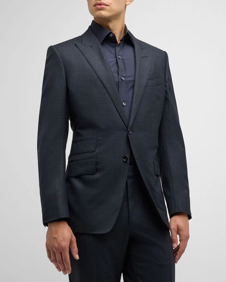 Tom Ford Men's O 'Connor Grand Overcheck Twill Suit | Thumbnail 4