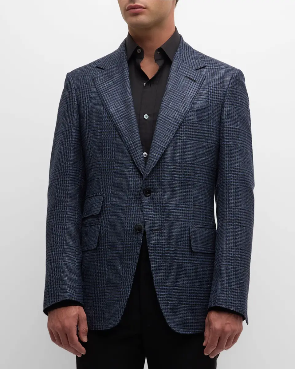 Tom Ford Men's Shelton Prince of Wales Sport Coat | Thumbnail 4
