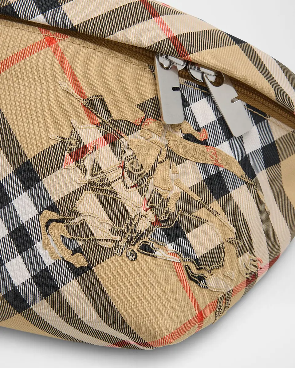 Burberry Men's Essential Check Belt Bag | Thumbnail 4 Burberry Men's Essential Check Belt Bag | Thumbnail 4