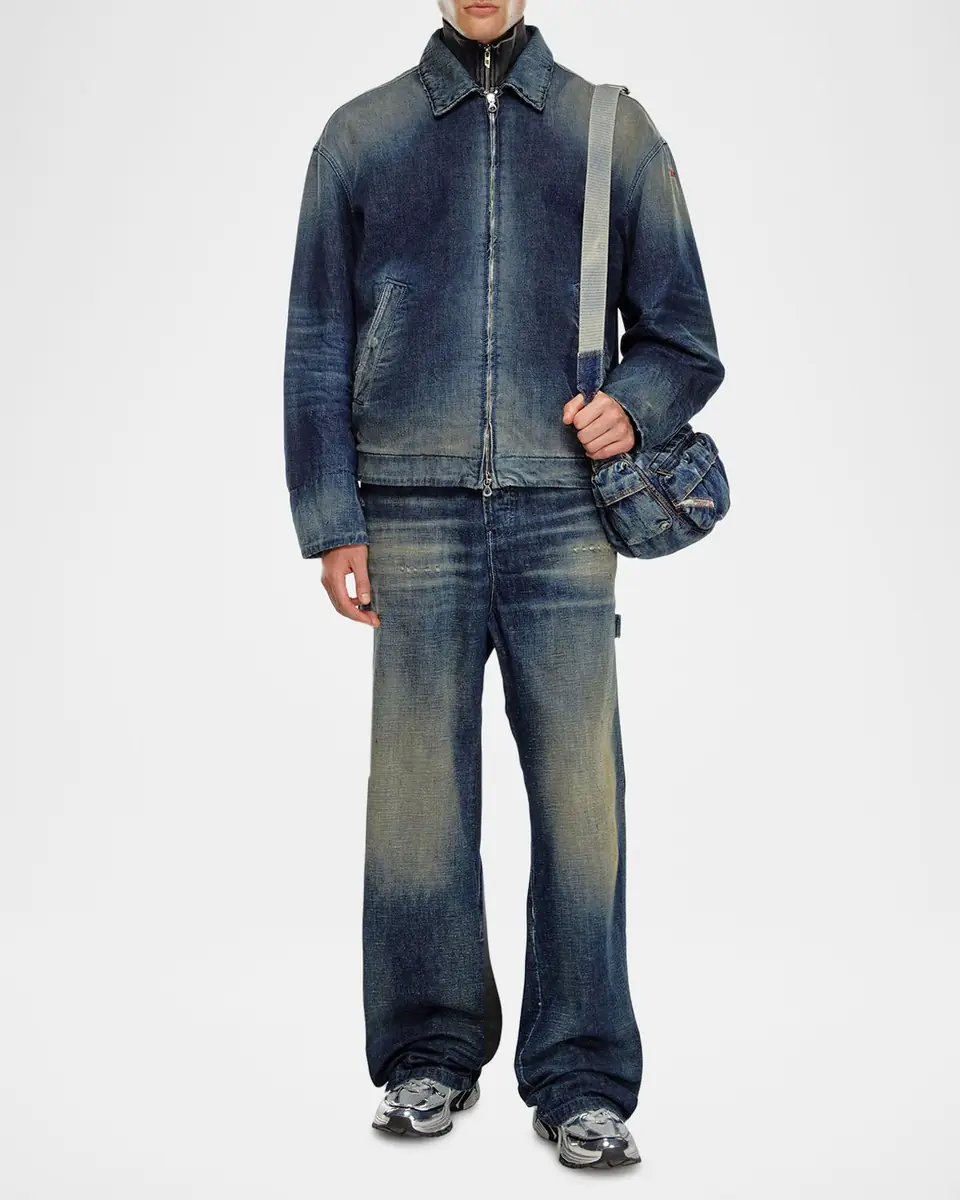 Diesel Men's D-Stack Faded Denim Jacket | Thumbnail 2