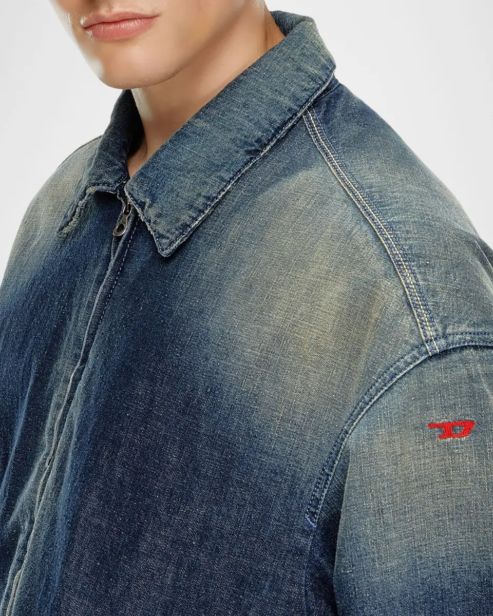 Diesel Men's D-Stack Faded Denim Jacket | Thumbnail 5