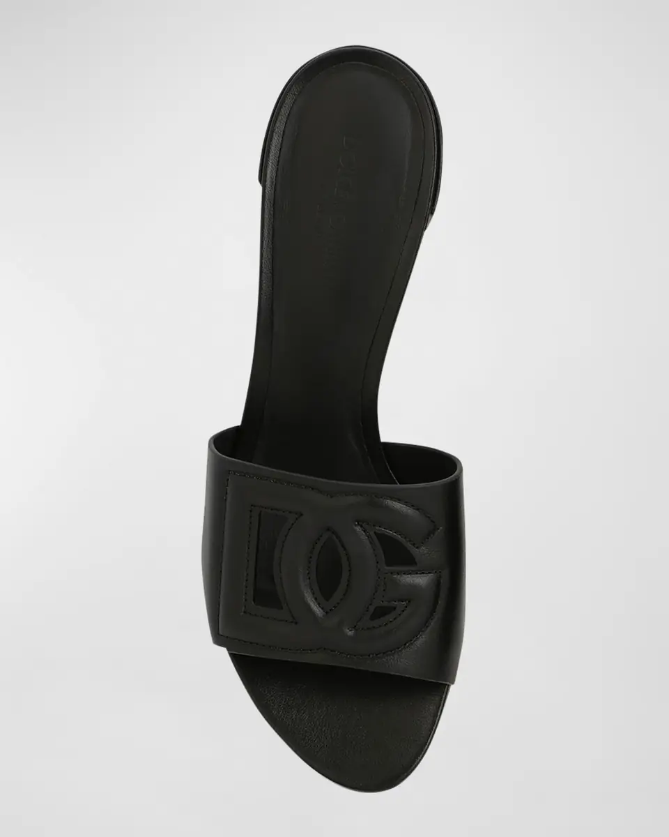 Dolce & Gabbana 40mm DG Cutout Leather Slide | Thumbnail 3 Dolce & Gabbana 40mm DG Cutout Leather Slide | Thumbnail 3