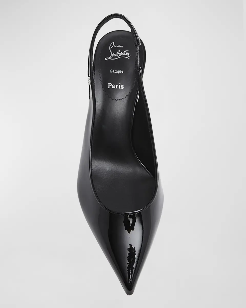 Christian Louboutin 55mm Kate Sporty Patent Slingback Pumps | Thumbnail 3