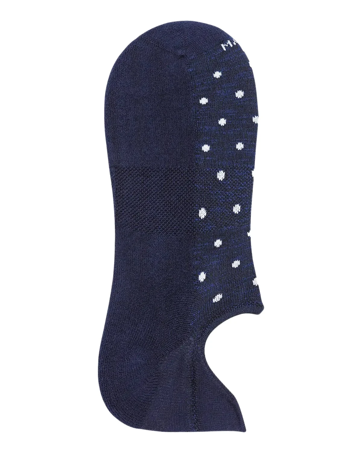 Men's Invisible Sneaker Polka Dot Pima Cotton No-Show Socks