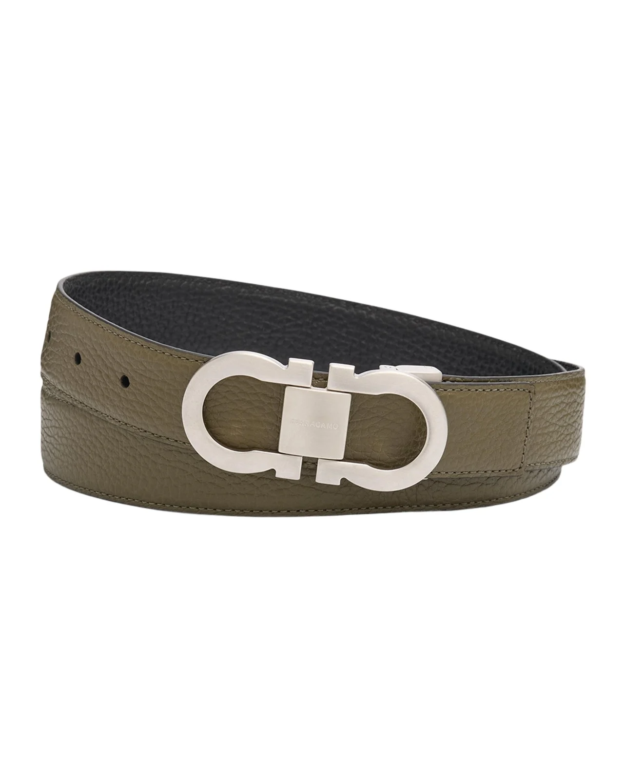 Men's Gancini Reversible Leather Belt Men's Gancini Reversible Leather Belt