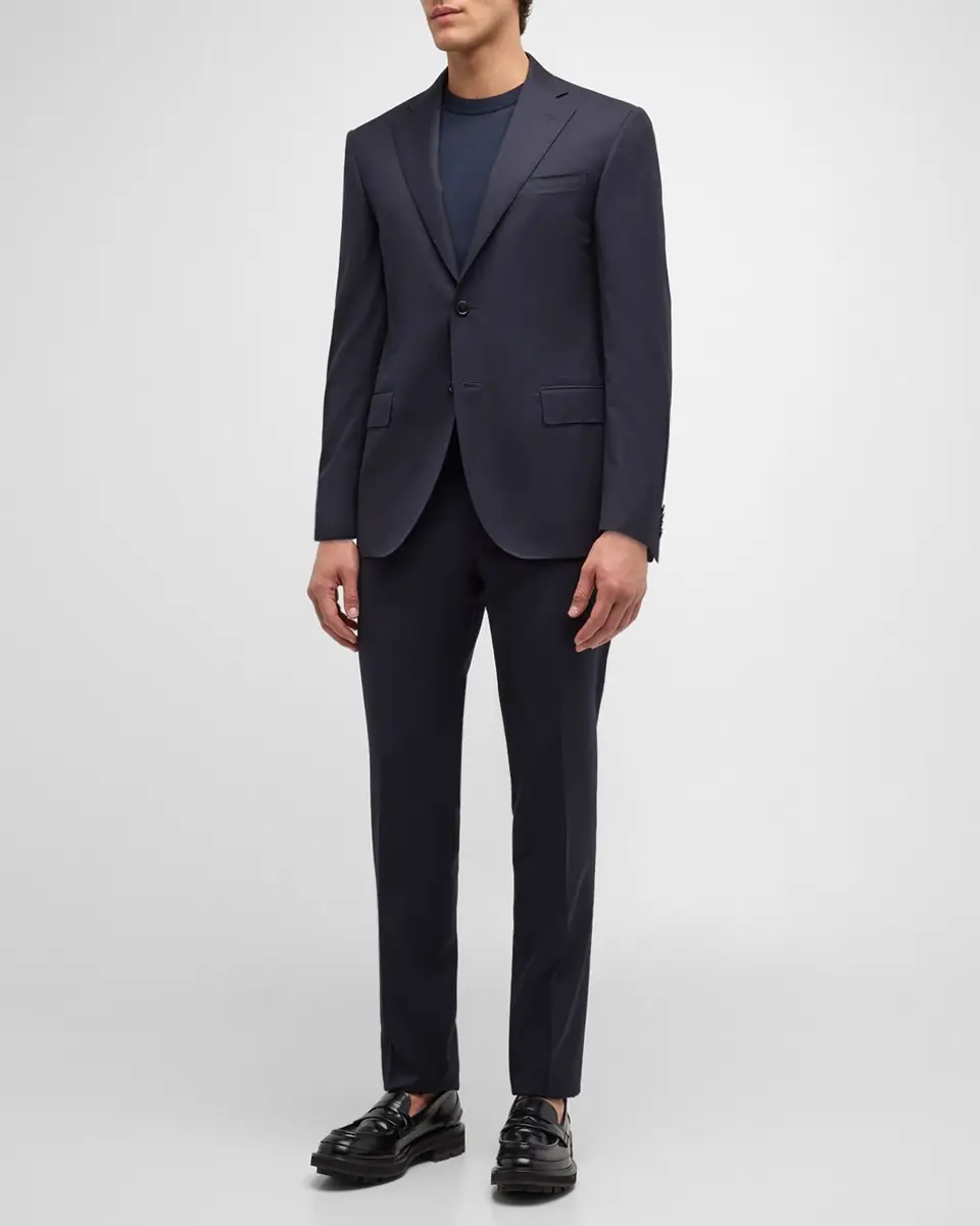 CORNELIANI Men's Solid Wool Leader Suit | Thumbnail 2 CORNELIANI Men's Solid Wool Leader Suit | Thumbnail 2