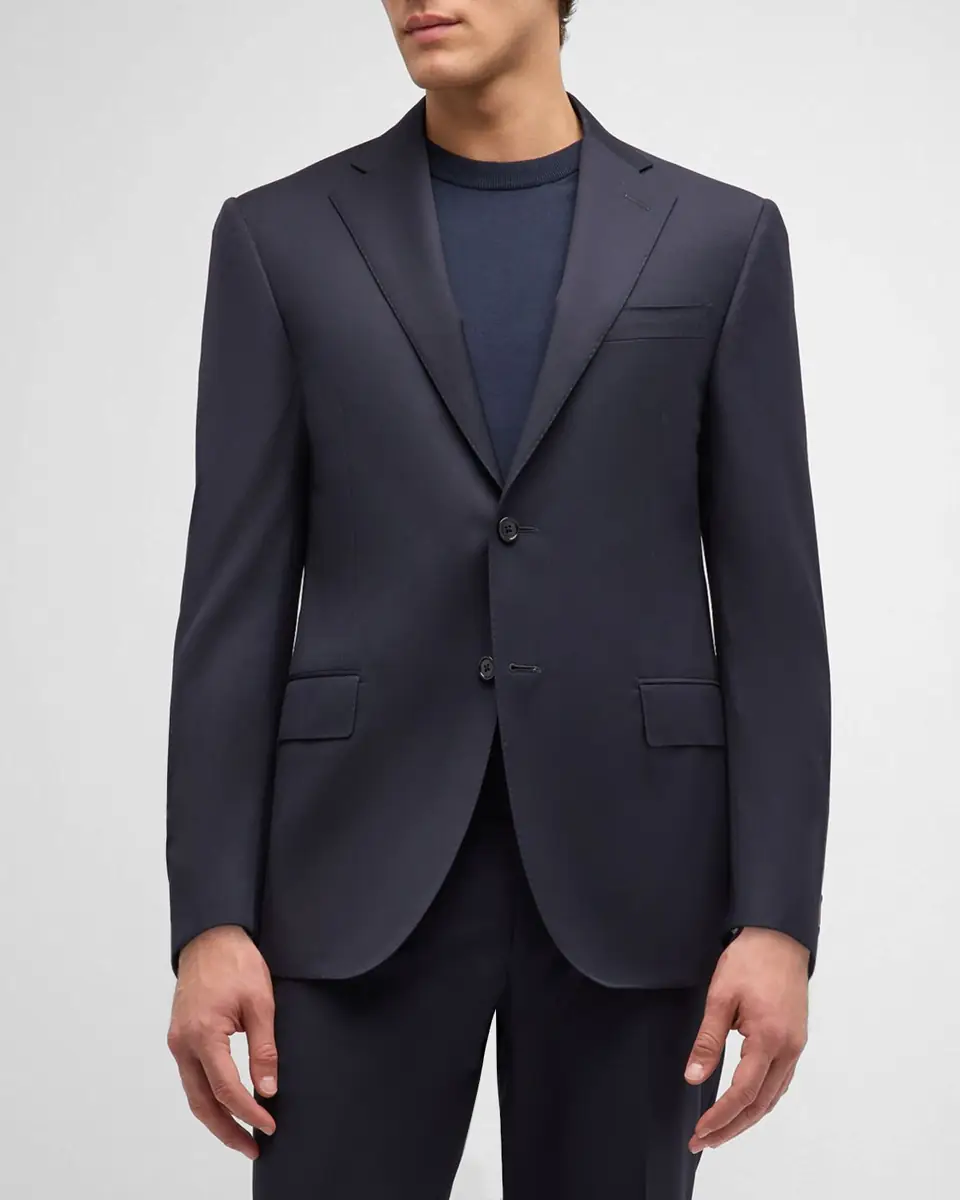 CORNELIANI Men's Solid Wool Leader Suit | Thumbnail 4 CORNELIANI Men's Solid Wool Leader Suit | Thumbnail 4