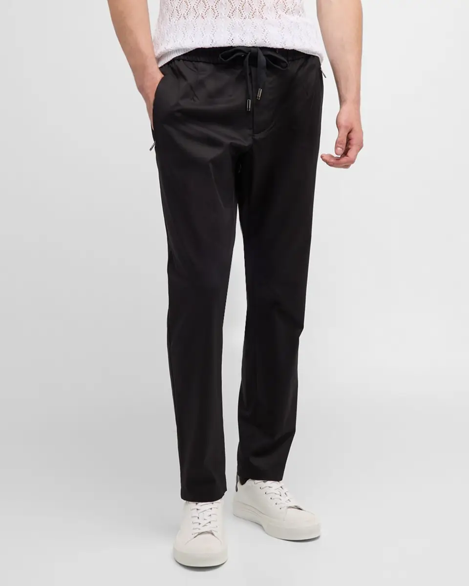 Dolce & Gabbana Men's Stretch Cotton Drawstring Pants | Thumbnail 4