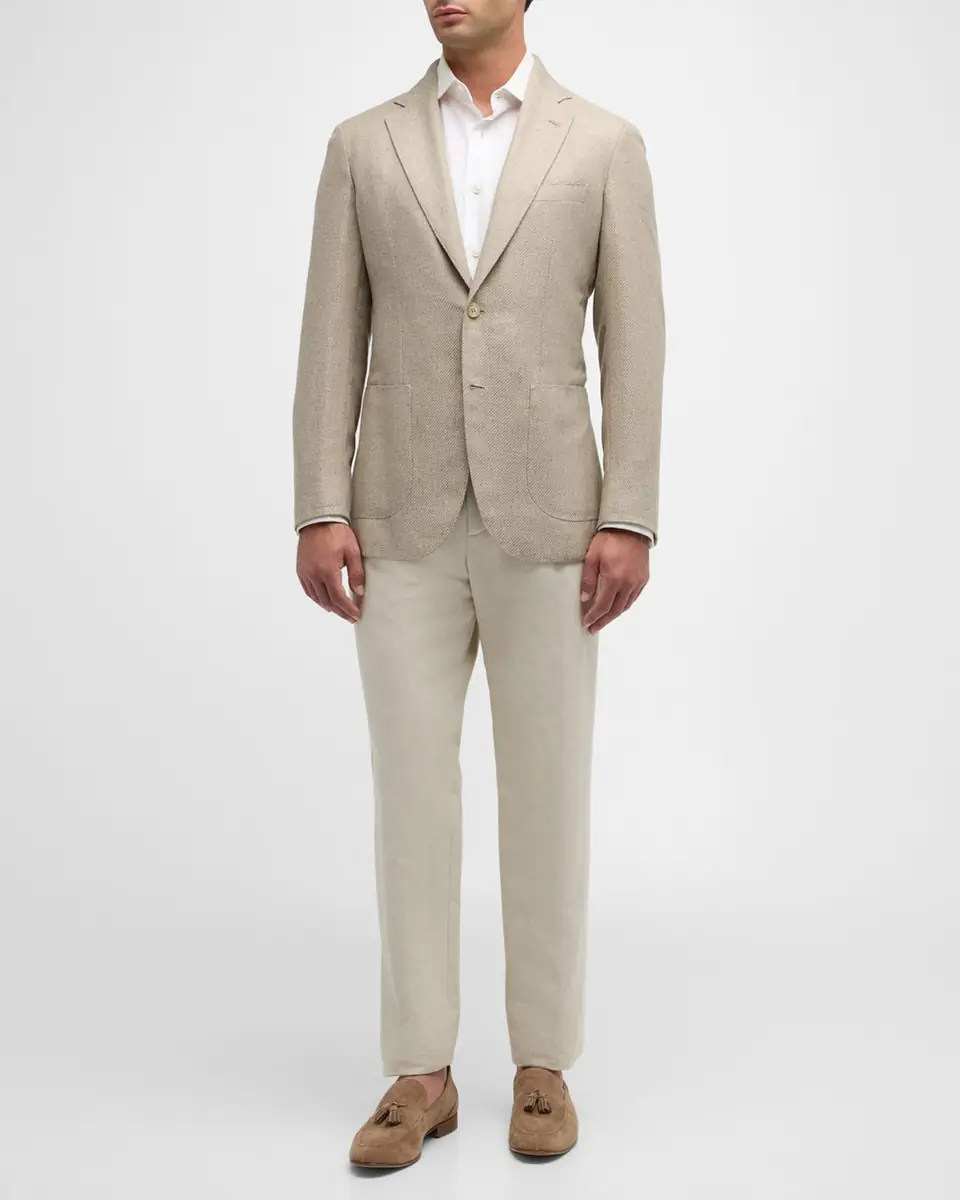 Brioni Men's Melange Twill Blazer | Thumbnail 2 Brioni Men's Melange Twill Blazer | Thumbnail 2