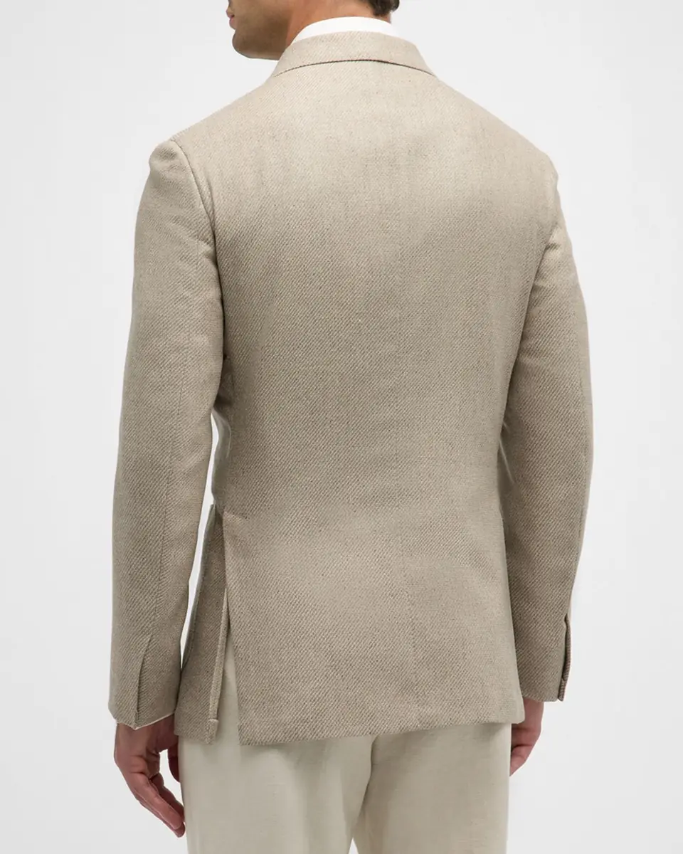 Brioni Men's Melange Twill Blazer | Thumbnail 3 Brioni Men's Melange Twill Blazer | Thumbnail 3