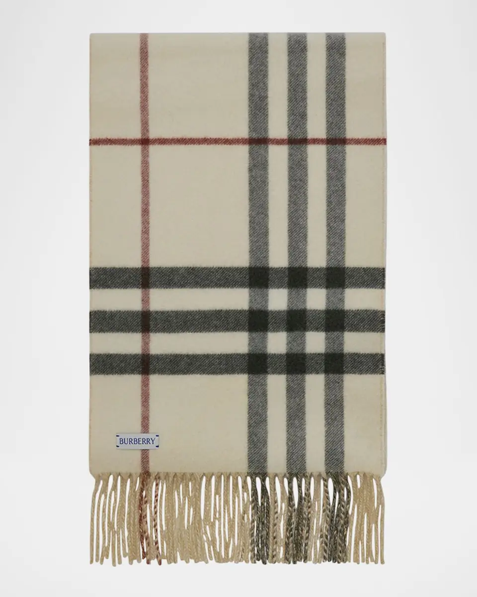 Burberry Giant Check Cashmere Scarf | Thumbnail 4