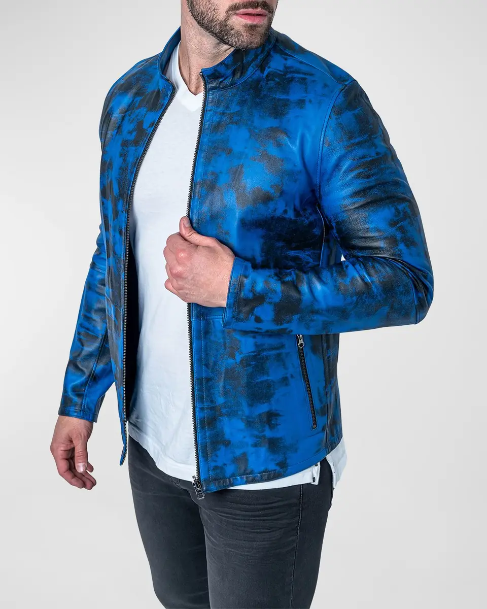 Maceoo Men's Reversible Leather Lab Jacket | Thumbnail 3 Maceoo Men's Reversible Leather Lab Jacket | Thumbnail 3