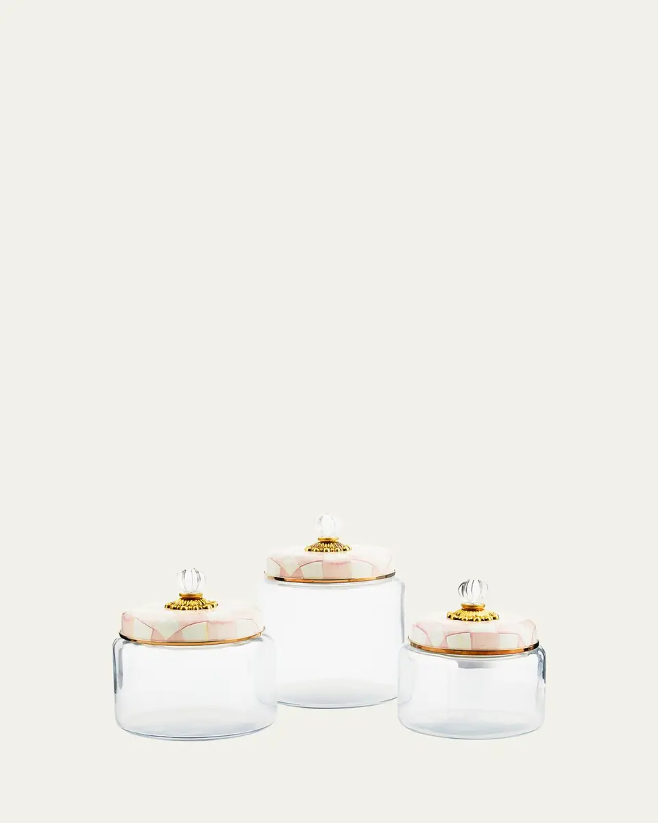 MacKenzie-Childs Rosy Check Kitchen Canister, Medium | Thumbnail 2 MacKenzie-Childs Rosy Check Kitchen Canister, Medium | Thumbnail 2