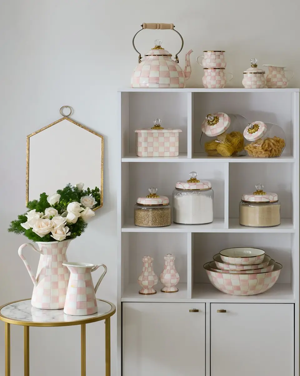 MacKenzie-Childs Rosy Check Kitchen Canister, Medium | Thumbnail 3 MacKenzie-Childs Rosy Check Kitchen Canister, Medium | Thumbnail 3