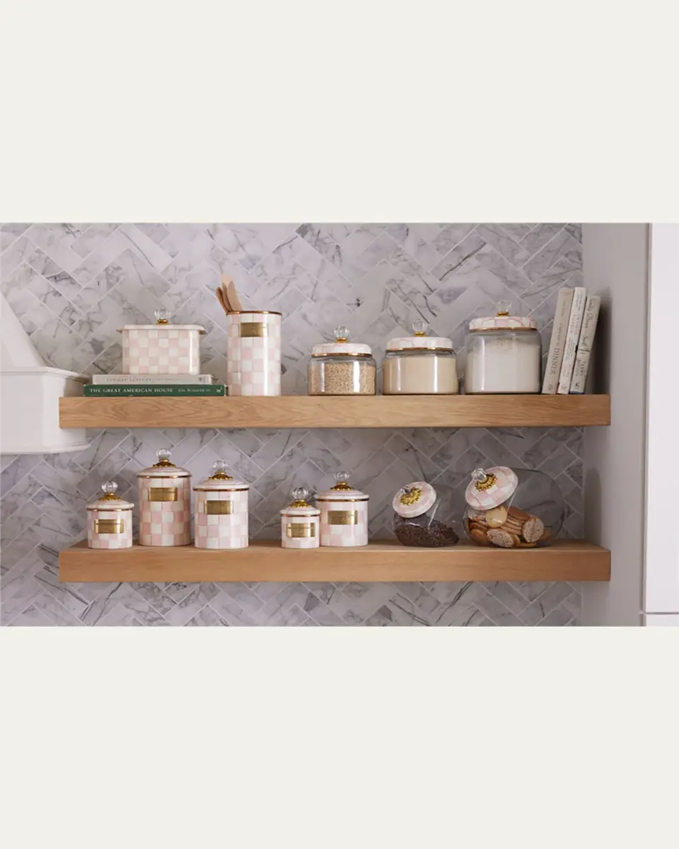 MacKenzie-Childs Rosy Check Kitchen Canister, Medium | Thumbnail 4 MacKenzie-Childs Rosy Check Kitchen Canister, Medium | Thumbnail 4