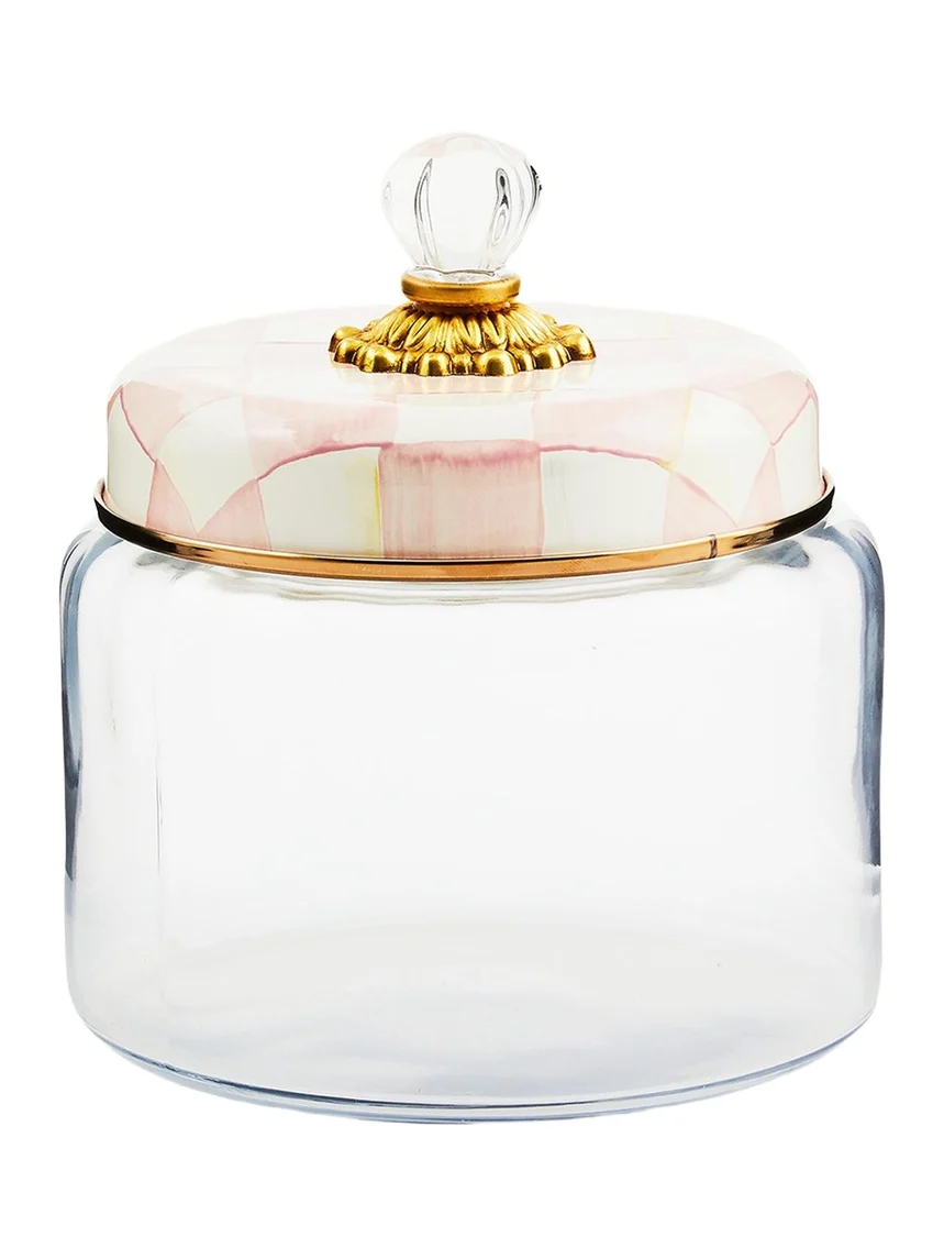 MacKenzie-Childs Rosy Check Kitchen Canister, Medium