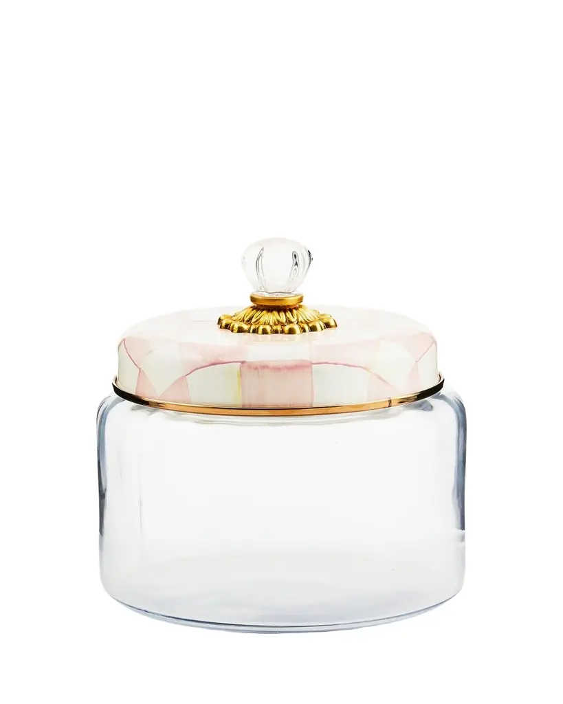 MacKenzie-Childs Rosy Check Kitchen Canister, Medium