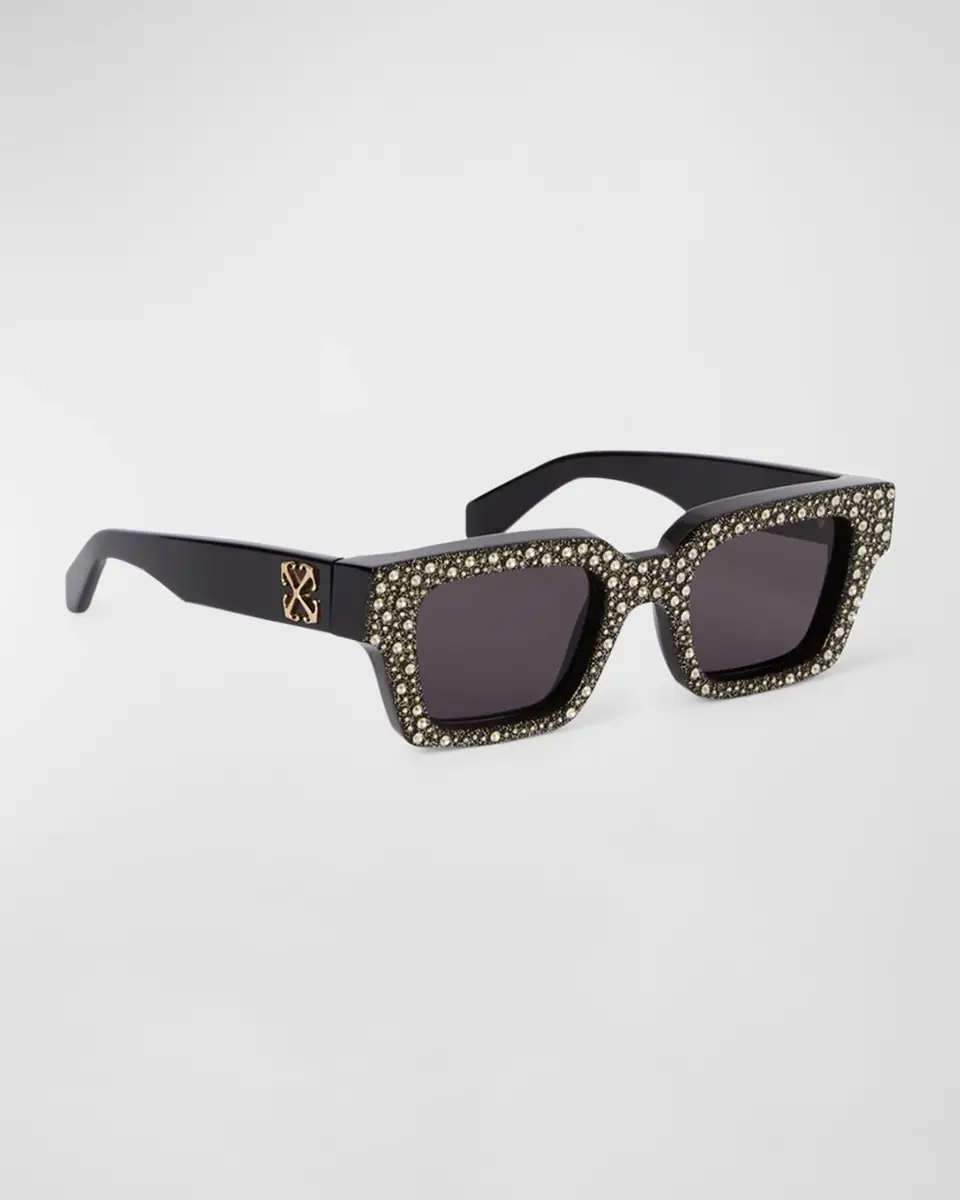 Off-White Virgil Embellished Square Acetate Sunglasses | Thumbnail 2 Off-White Virgil Embellished Square Acetate Sunglasses | Thumbnail 2