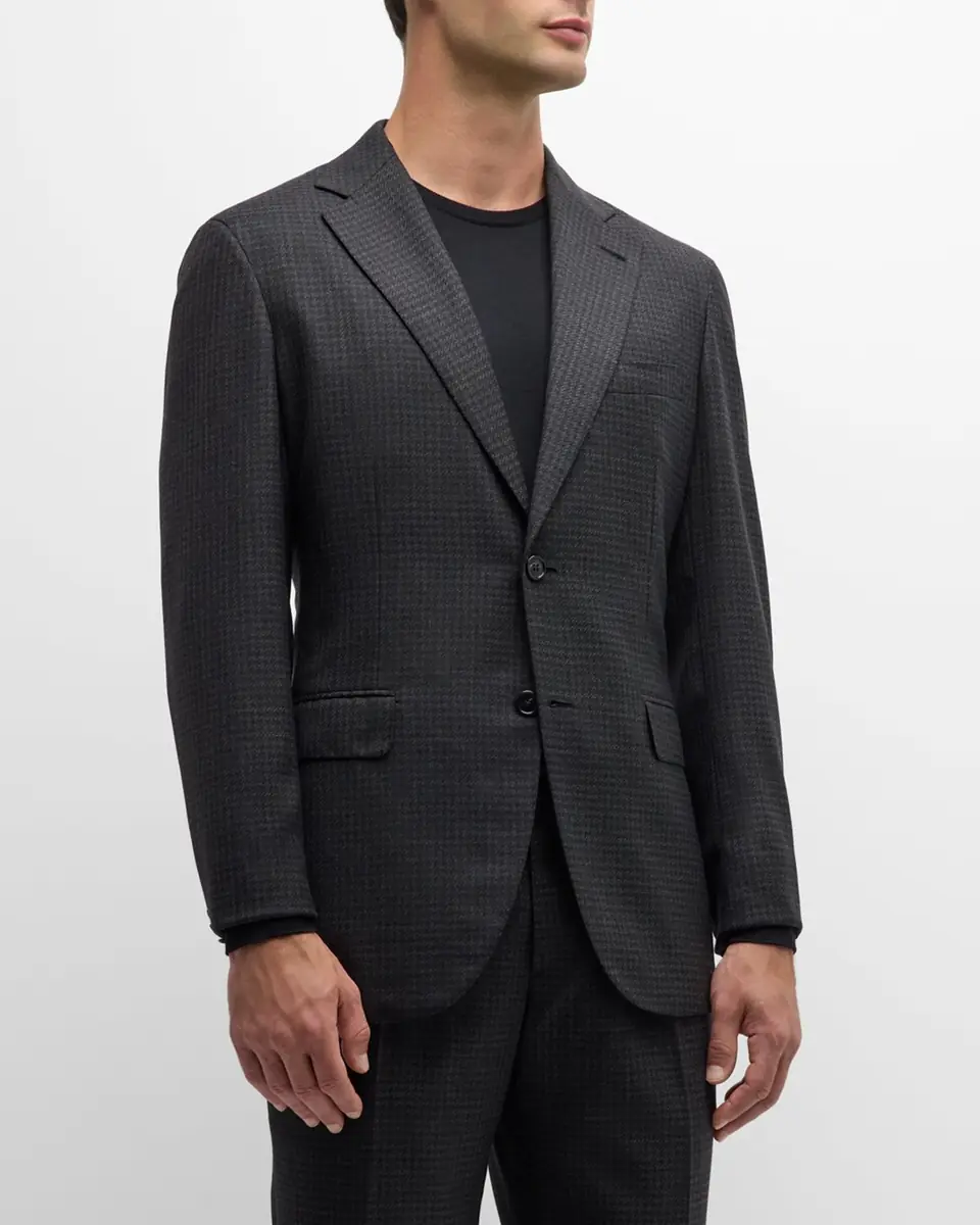 Brioni Men's Wool Houndstooth Suit | Thumbnail 3