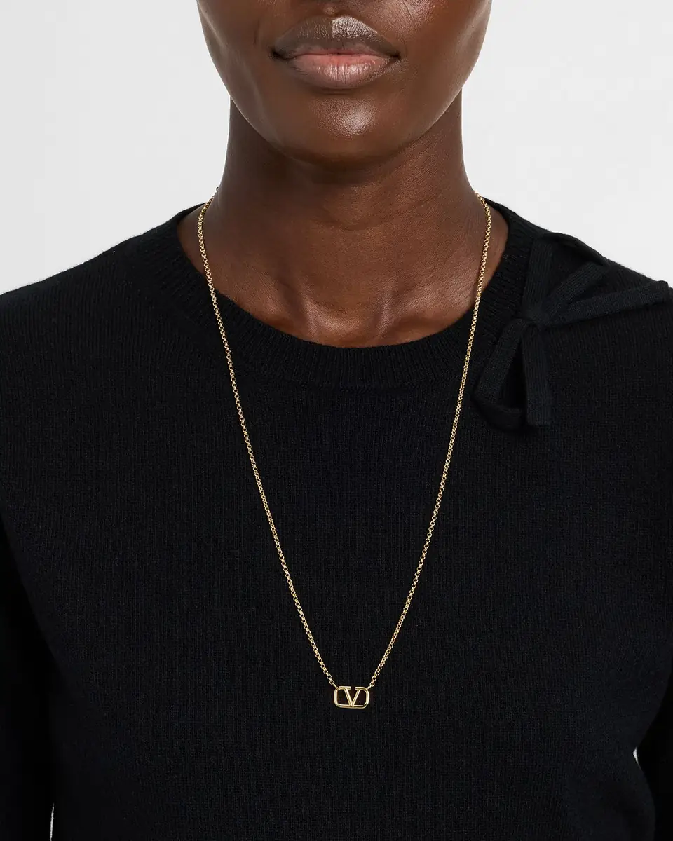 Valentino Garavani VLogo Signature Pendant Necklace | Thumbnail 2