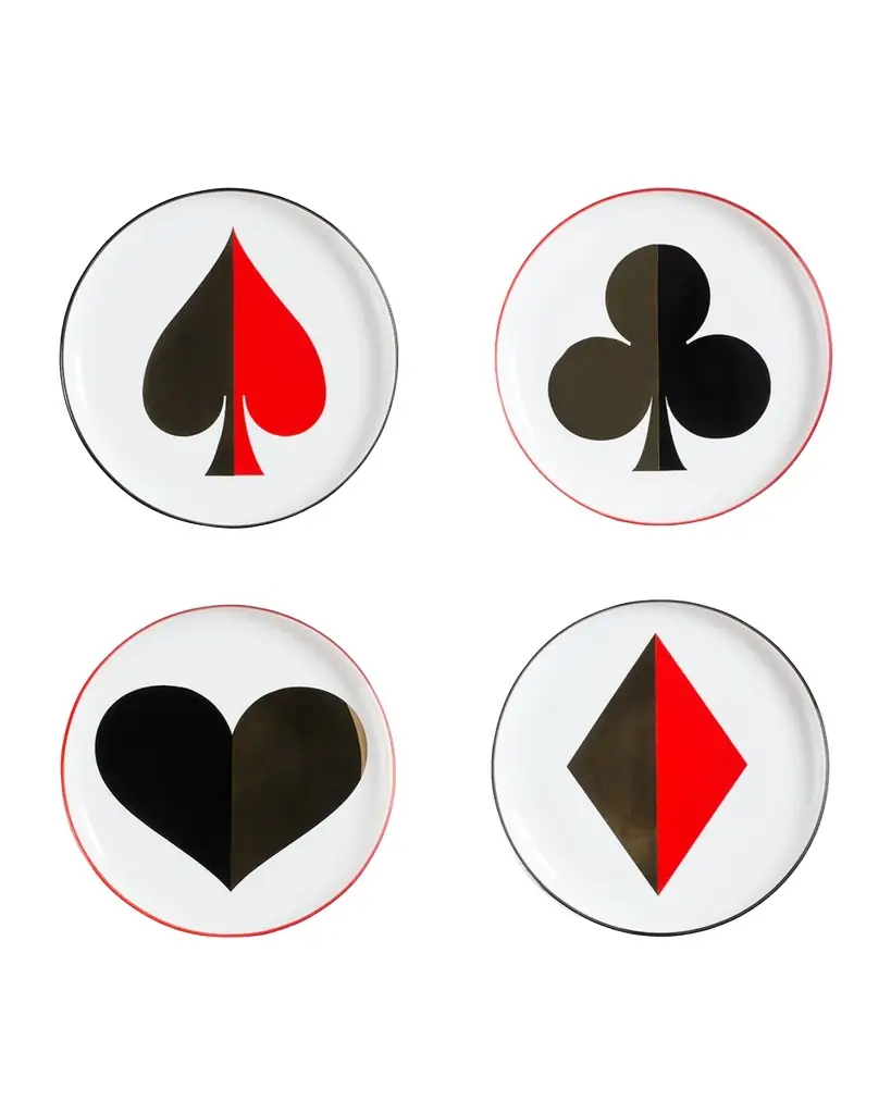 Jonathan Adler Dealers Choice Canape Plates, Set of 4 | Image 1 Jonathan Adler Dealers Choice Canape Plates, Set of 4 | Image 1