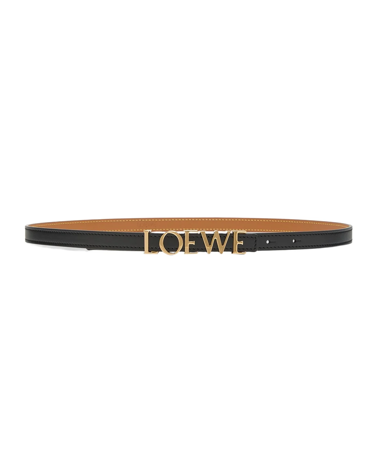 Loewe Bold Logo Leather Skinny Belt