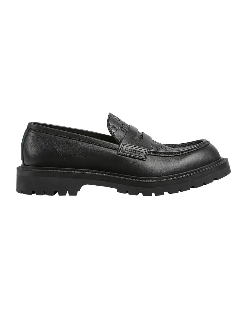 Gucci Men's Miart Guccissima Lug Sole Loafers | Image 1 Gucci Men's Miart Guccissima Lug Sole Loafers | Image 1