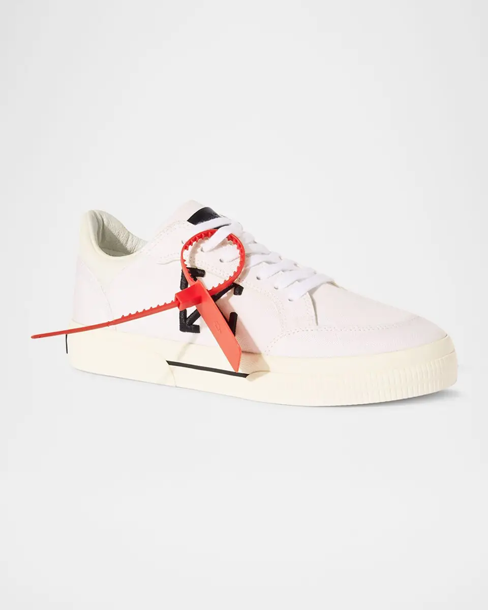 Off-White Vulcanized Canvas Bicolor Low-Top Sneakers | Thumbnail 3 Off-White Vulcanized Canvas Bicolor Low-Top Sneakers | Thumbnail 3