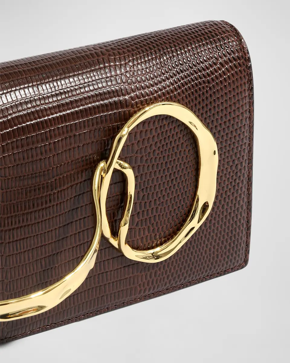 ALEXIS BITTAR Twisted Lizard-Embossed Leather Clutch Bag | Thumbnail 6 ALEXIS BITTAR Twisted Lizard-Embossed Leather Clutch Bag | Thumbnail 6