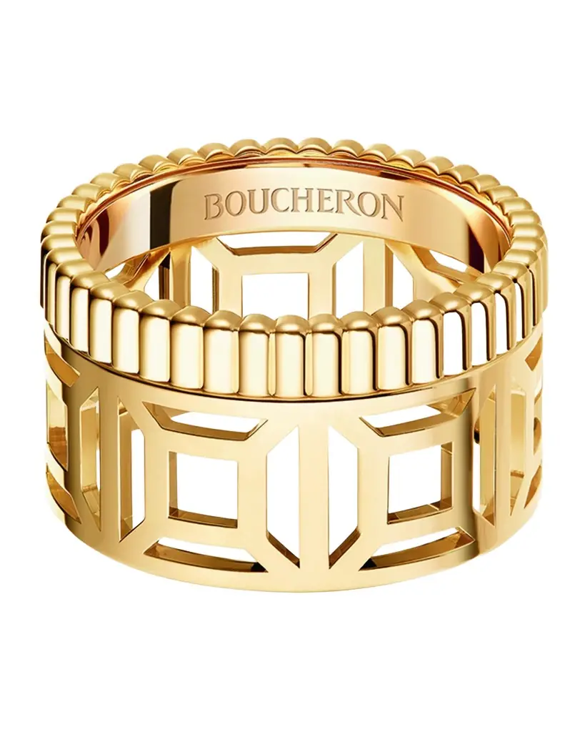 Quatre 18K Yellow Gold Radiant Edition Openwork Ring