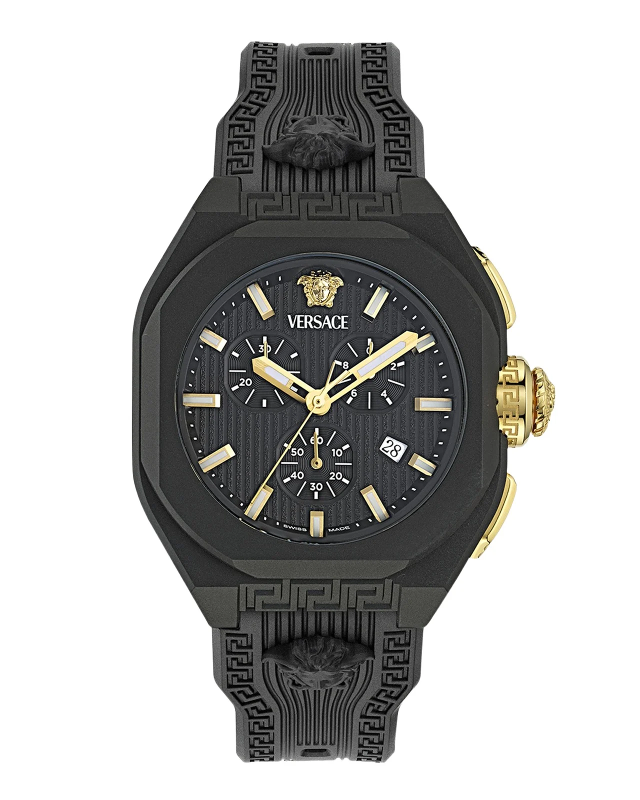 Versace V-Legend Chrono TPU-Strap Watch, 44mm