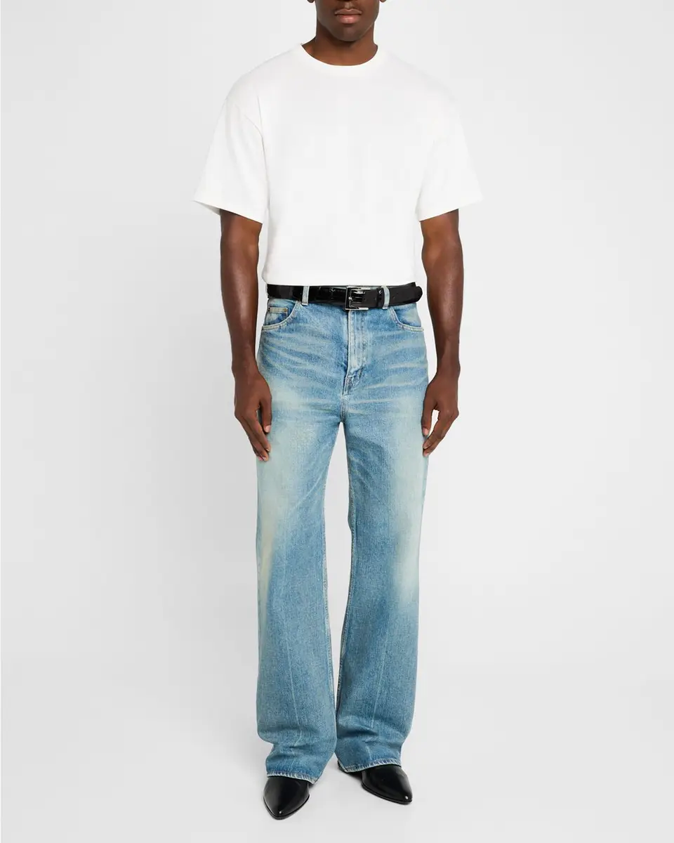 Saint Laurent Men's T-Shirt with Logo Patch | Thumbnail 2