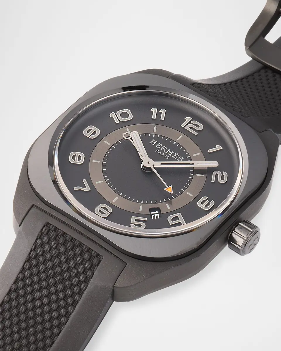 HERMÈS Hermès H08 Black Rubber Watch, 42 mm | Thumbnail 2 HERMÈS Hermès H08 Black Rubber Watch, 42 mm | Thumbnail 2