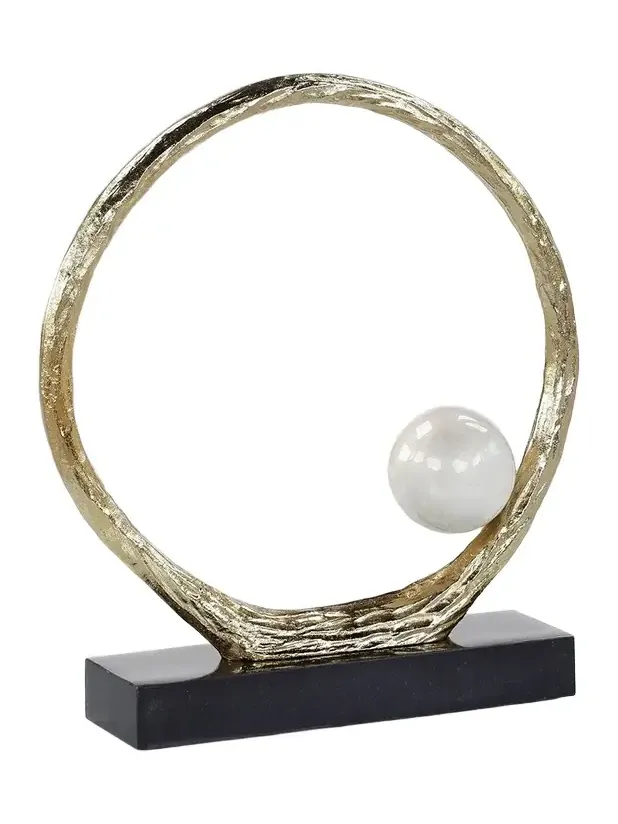 John-Richard Collection Anello Di Perle Sculpture On Iron Base, Large