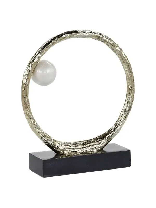 John-Richard Collection Anello di Perle Sculpture on Iron Base, Small