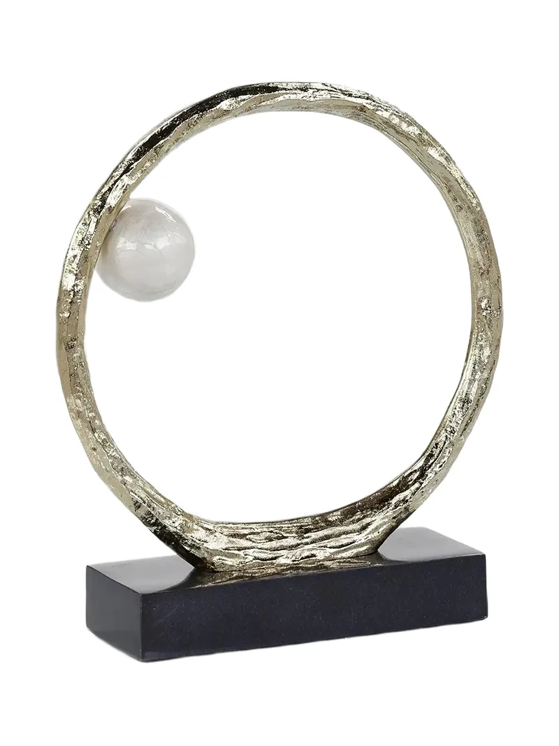 John-Richard Collection Anello di Perle Sculpture on Iron Base, Small