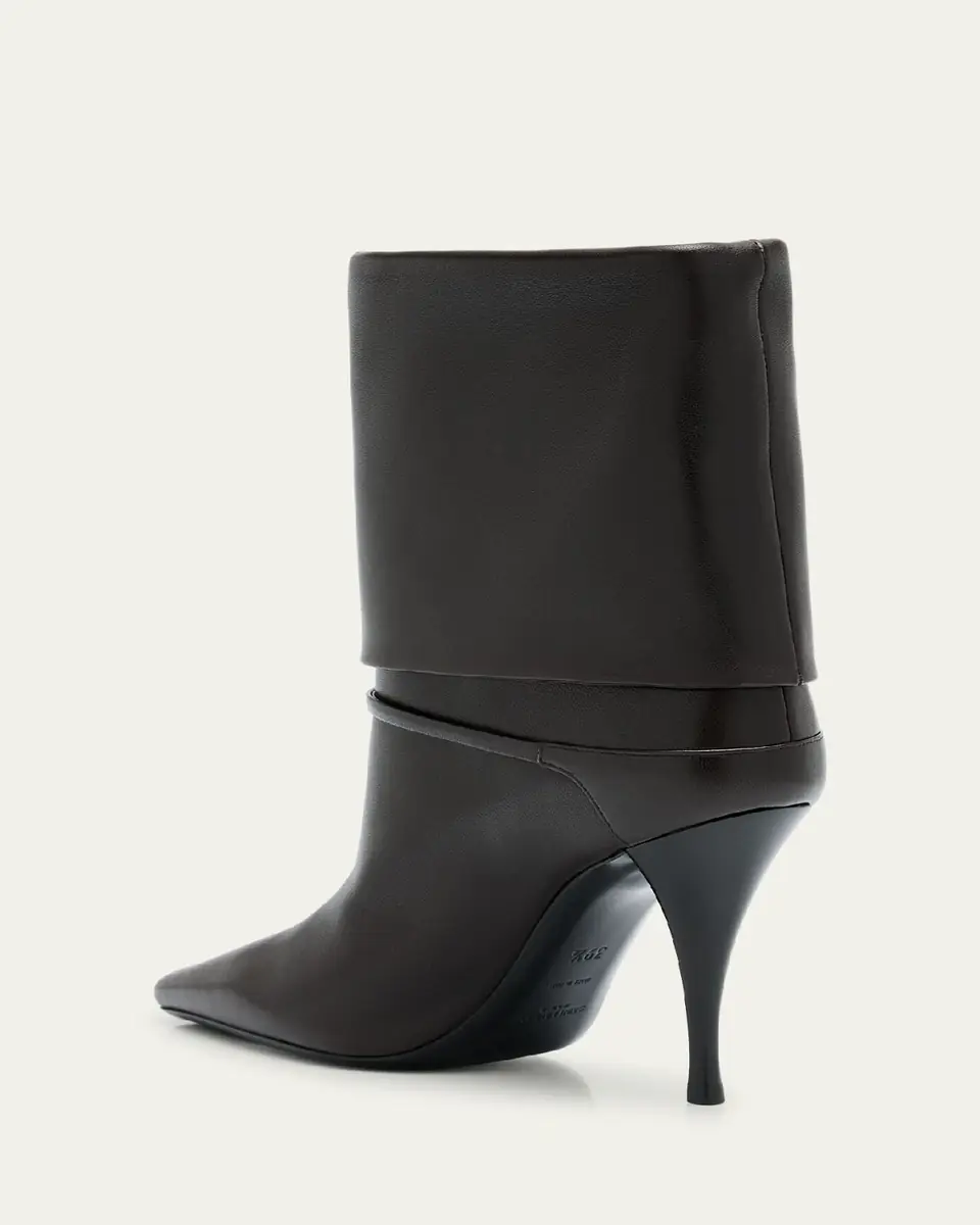 Saint Laurent Niki Leather YSL Buckle Ankle Booties | Thumbnail 9 Saint Laurent Niki Leather YSL Buckle Ankle Booties | Thumbnail 9