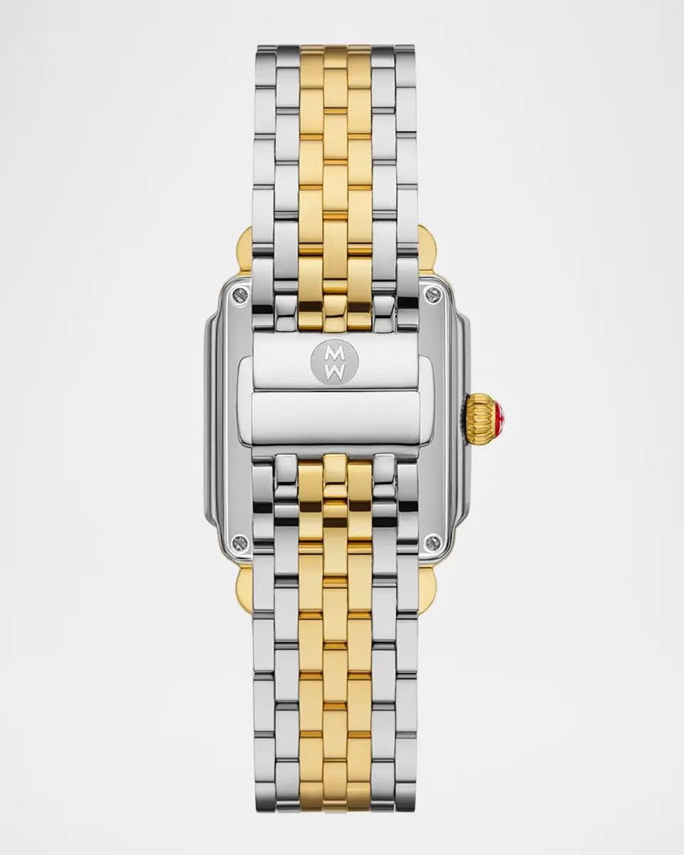 Michele Deco Madison Mid Noir Diamond Dial Two-Tone Bracelet Watch | Thumbnail 3 Michele Deco Madison Mid Noir Diamond Dial Two-Tone Bracelet Watch | Thumbnail 3
